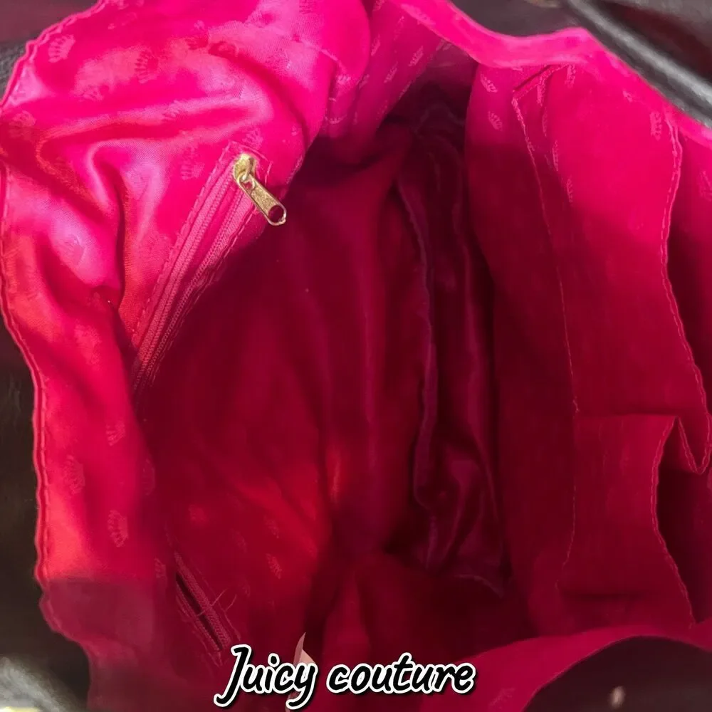 Juicy Couture Quilted Nylon & Faux Leather Backpack – Black – Excellent Used Con